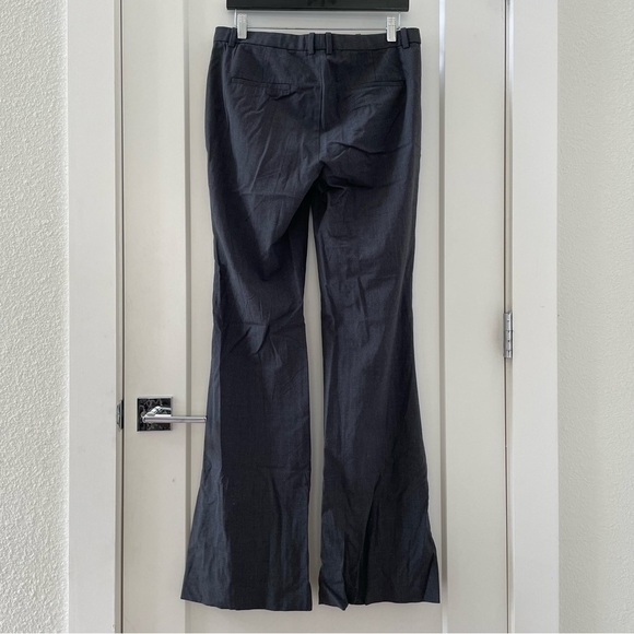 Theory Demetria Wool Blend Pants Nocturne Dark Grey Trousers Size 8 - Picture 4 of 10
